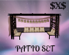 $X$ PATIO SET
