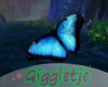 Blue realistic butterfly