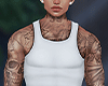 White Fitted Vest + Tats