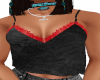 BAD Blk & Red Lace Top