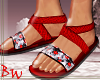|BW| Red Beach Sandals