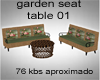 garden seat table vime 