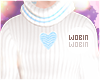 .W Blue Heart Sweater