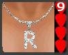 J9~Diamond R Necklace