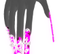 Pink LV Glowing Nails