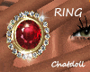 C]Ruby Ring +Diamonds