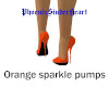 Orange sparkle pumps
