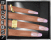 Pink Gold Nails Dainty