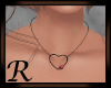 Heart Necklace Blk/Pink