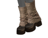 Brown Boots Plaid