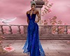 Lace Evening Gown Blue