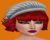 !  GRAY CAP RED HAIR