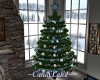 ~CL~BLUE LIGHTED TREE