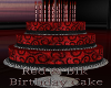 Red & Blk Birthday Cake