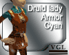 Druid Lady Armor Cyan