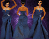 ~Diva~Blue Ruched Gown