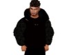 LEVEIL BLK GLD TRIM COAT