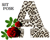 Leopard Rose Letter A
