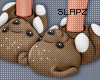 !!S Bear Slippers Brown