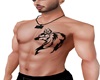 wolf chest tattoo