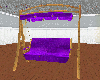 wooden/purple swing