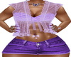 Purple Jean W/Lace Top
