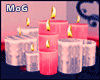 Candles ~ Pink & Silver