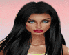 Flowing black hair