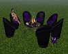 purple goth seating