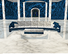 blu/wht marble sofa