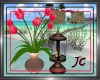 JC ;Dutch Ch Tulips Vase