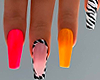 Colorful Zebra Nails