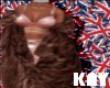 K| OffShoulder Brown Fur