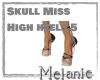 Skull Miss High Heels 5