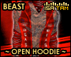 ! Red Beast Open Hoodie