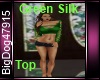 [BD] Green Silk Top