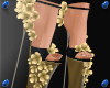 *S* Floral Gold Heels