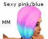 Pink/Blue Rave hairstyle