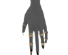 *Black Nails+Gold Rings