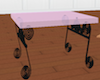 Lt Pink Glass Table