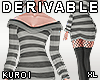 [K] goth striped fit XL
