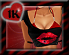 !!1K BLACK KISS TOP RED
