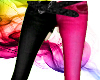 (V)Black/Pink jeans
