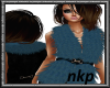 NKP-Blue Fur Vest