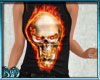 Rocker Flaming Skull Tan