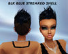 Blk Blue Streaked Shell