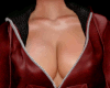 CRIMSON LEATHER HOODIE