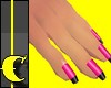 Pink w/black tip nails