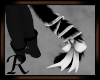 Cat Ribbon Tail B/White