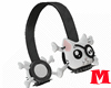 M - White Cat Headphones